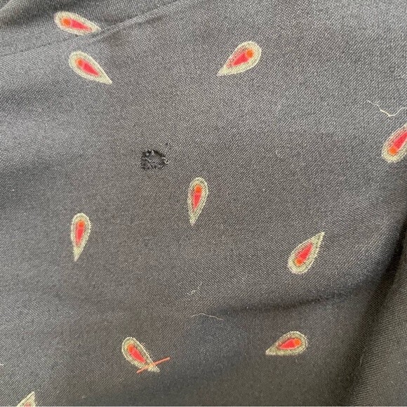 Vintage Sarah Elizabeth Paisley Embroidered Maxi Dress Women 10 DAMAGED - READ - Picture 10 of 16